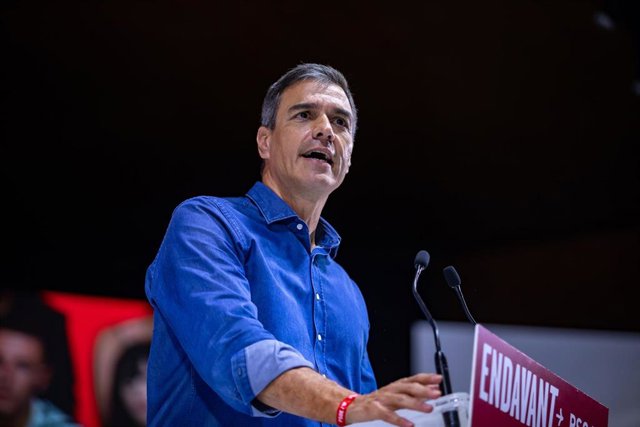 Sánchez participa en un acto de campaña en Barcelona