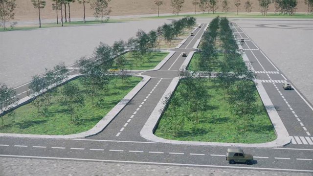 Simulación del campo de pruebas avanzado del Cetedex