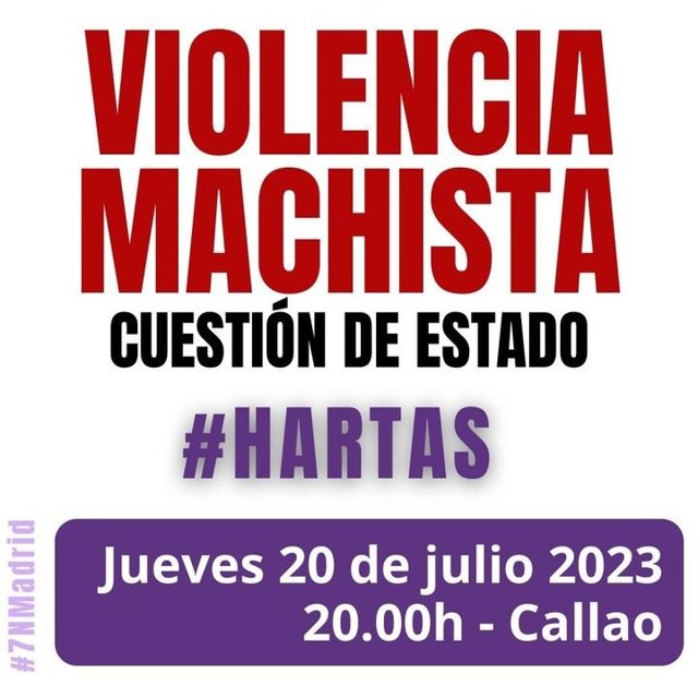 Cartel concentración en Madrid.