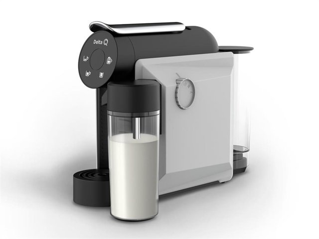 La última cafetera de café de Delta Q cuenta con un sistema de limpieza fácil y rápido.