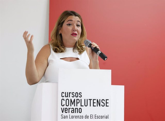 La secretaria de Estado de Igualdad y contra la Violencia de Género, Ángela Rodríguez ‘Pam’, interviene en la conferencia inaugural del curso "Solo sí es sí", enmarcada en los Cursos de Verano de El Escorial.