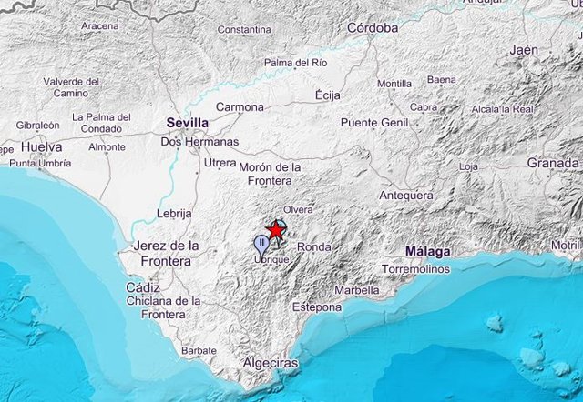 Registrado un terremoto de magnitud, 3,5 con epicentro en Algodonales (Cádiz)