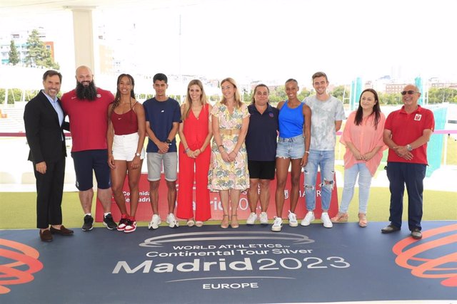 La concejal de Deportes del Ayuntamiento de Madrid, Sonia Cea, presidió la presentación de la reunión World Athletics Continental Tour Silver Madrid, que se celebra este sábado en el estadio de Vallehermoso de la capital.