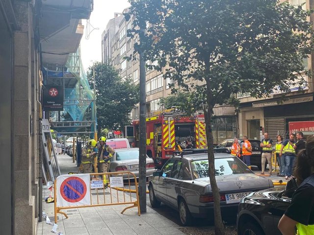 Explosión en un taller en Santiago de Compostela.