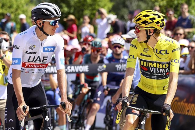 Tadej Pogacar y Jonas Vingegaard, durante una etapa del Tour de Francia.