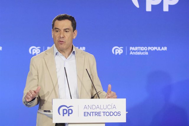 Archivo - El presidente del PP de Andalucía y la Junta, Juanma Moreno