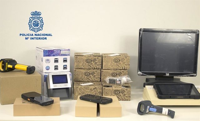 Imagen de efectos recuperados de una empresa en Málaga tras haber sido sustraídos.