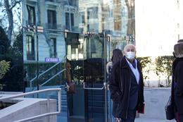 La mano derecha de José Luis Moreno, Antonio Aguilar,  a su llegada a la sede de la Audiencia Nacional, a 25 de julio de 2023, en Madrid (España). 