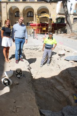 Visita a las obras de la Plaza 1º de Mayo