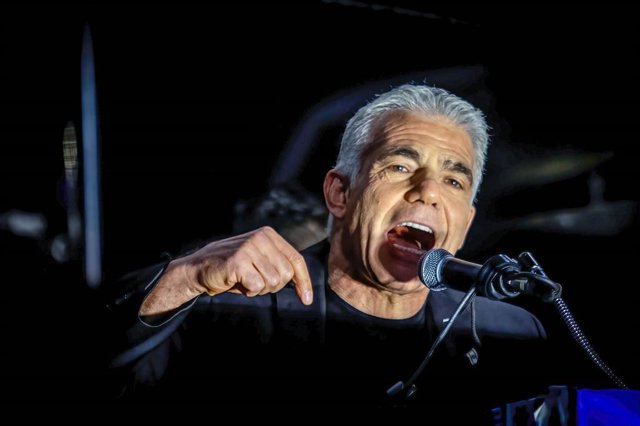 Archivo - El líder opositor israelí y ex primer ministro, Yair Lapid 