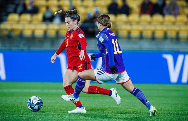 Terea Abelleira ante Nagano en el Japón-España del Mundial de Australia y Nueva Zelanda