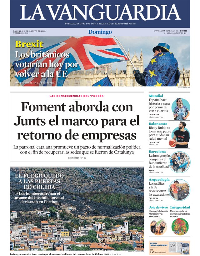 Portada La Vanguardia.