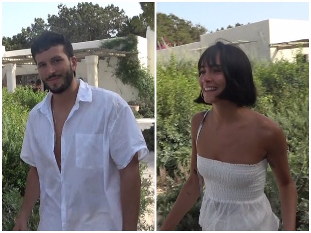 Sebastián Yatra y Aitana abandonando este miércoles un chiringuito en Ibiza