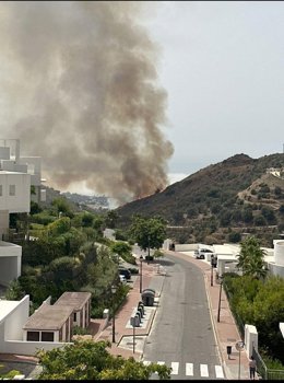 Incendio forestal delcarado en Marbella