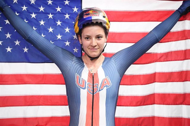 Archivo - La ciclista estadounidense Chloe Dygert 
