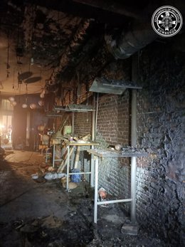 Interior del local afectado.