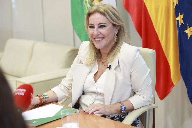 La consejera de Economía, Carolina España, en una imagen de archivo de una entrevista con Europa Press. 