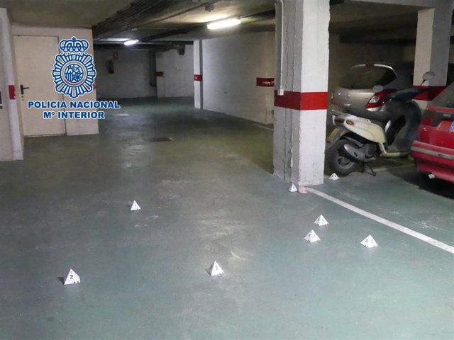 Garaje donde ha tenido lugar el suceso