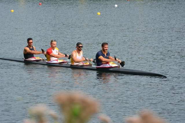 Saúl Craviotto, Carlos Arévalo, Marcus Cooper y Rodrigo Germade.
