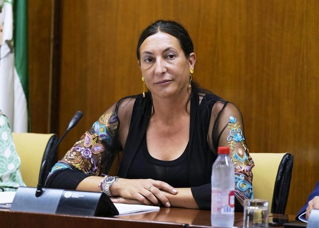 La consejera de Inclusión Social, Loles López, este miércoles durante su comparecencia extraordinaria en comisión.