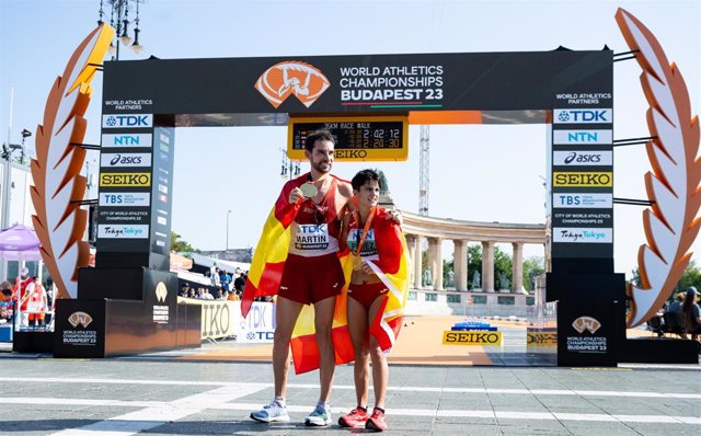 María Perez y Alvaro Martín, en Budapest