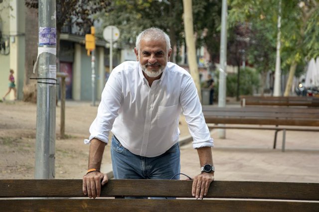El líder de Cs de Catalunya, Carlos Carrizosa, en una entrevista d'Europa Press