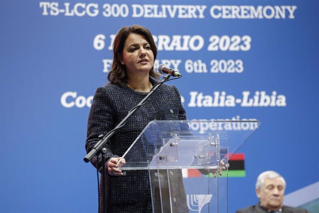 Archivo - La ministra de Exteriores libia, Najla Mangush 