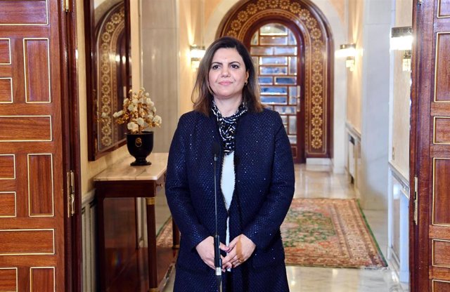 Archivo - Najla Mangush, ministra de Exteriores de Libia 