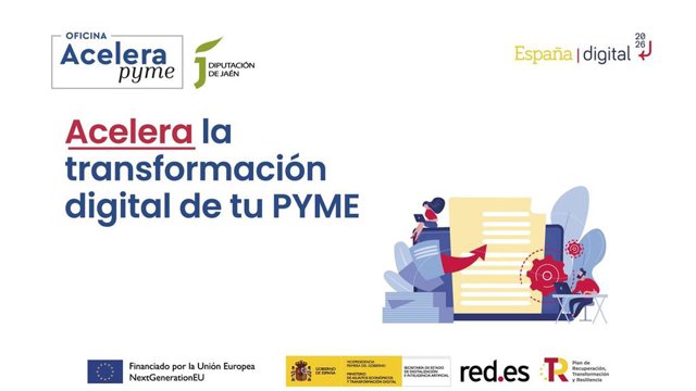 Cartel de la Oficina Acelera Pyme para el Entorno Rural de Jaén.