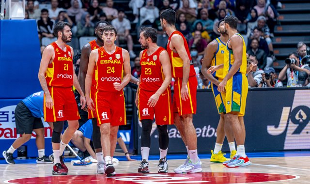 España vence a Brasil, en el Mundobasket 2023.