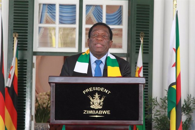 El presidente de Zimbabue, Emmerson Mnangagwa