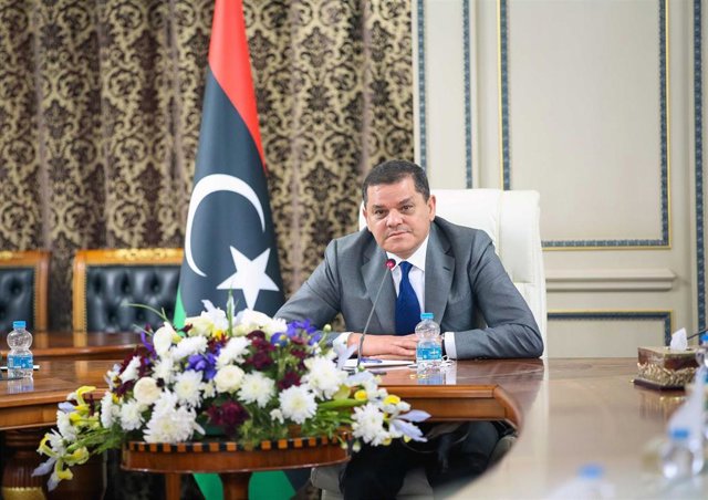 Archivo - Imagen de archivo del primer ministro de unidad de Libia, Abdul Hamid Dbeibé