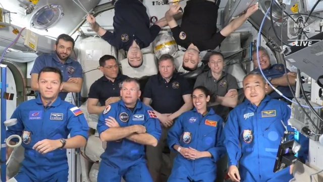 Once tripulantes en la Estación Espacial Internacional en agosto de 2023