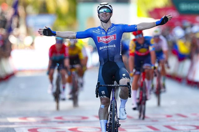 El australiano Kaden Groves, ganador de la cuarta etapa de La Vuelta a España.