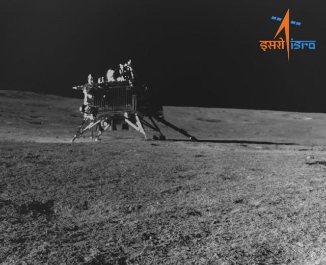 Módulo de aterrizaje Vikram en la región del polo sur lunar