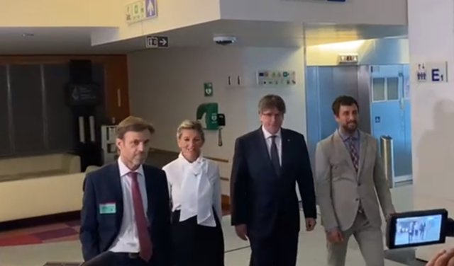 Reunión de Yolanda Díaz y Puigdemont en Bruselas