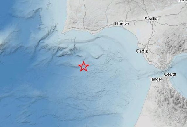 Terremoto de magnitud de 3,9 con epicentro en el Golfo de Cádiz registrado este 5 de septiembre de 2023