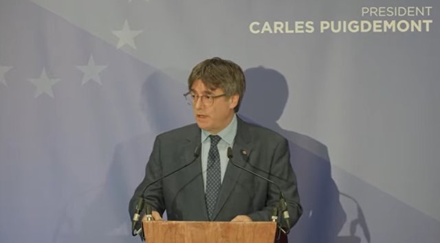 Catalan leader in exile and Member of the European Parliament Carles Puigdemont