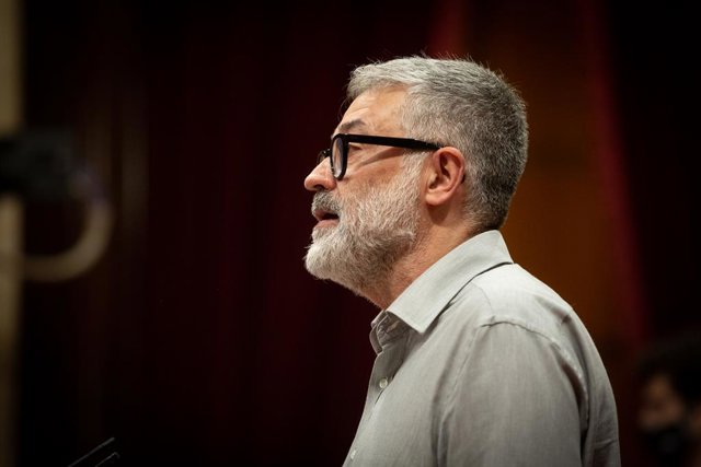 Archivo - El portaveu de la CUP al Parlament, Carles Riera
