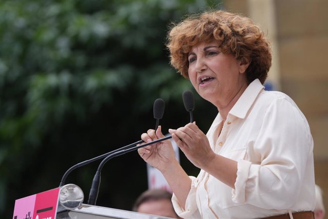 Archivo - La coordinadora de Podemos-Ahal dugu, Pilar Garrido, participa en un acto de Sumar