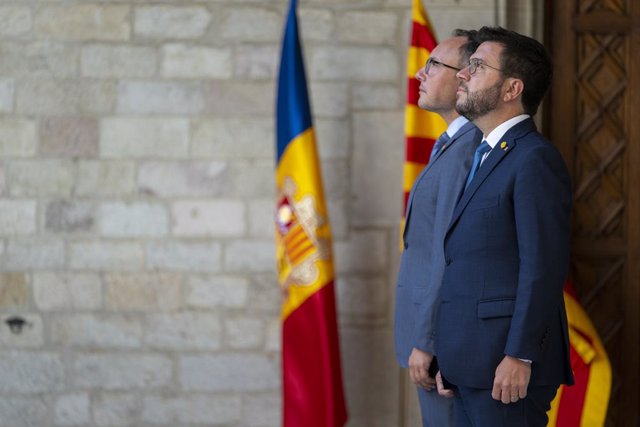 El cap de govern d'Andorra, Xavier Espot, i el president de la Generalitat de Catalunya, Pere Aragonès