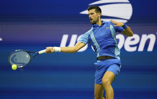 El tenista serbio Novak Djokovic durante el US Open 2023