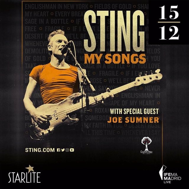 El festival Starlite llega a Madrid con un concierto de Sting en el que repasará sus grandes éxitos