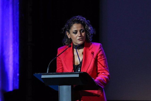 Archivo - Beatriz Alvarez Mesa, President of the Professional Women's Soccer League (LFFP) during Official presentation Women’s Profesional Football League at Callao city light on Sep 06, 2022, in Madrid, Spain.