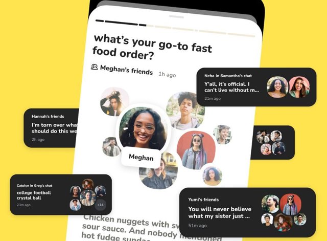 Interfaz de Chats de Clubhouse