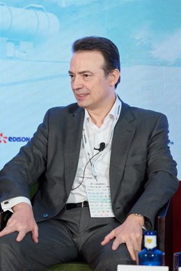 El consejero delegado de Enagas, Arturo Gonzalo Aizpiri, participa en el VIII Foro Energético de elEconomista, en el Hotel Mandarín Oriental Ritz, a 7 de septiembre de 2023, en Madrid (España). 
