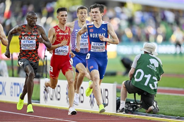 Archivo - Mario García Romo, durante una carrera.