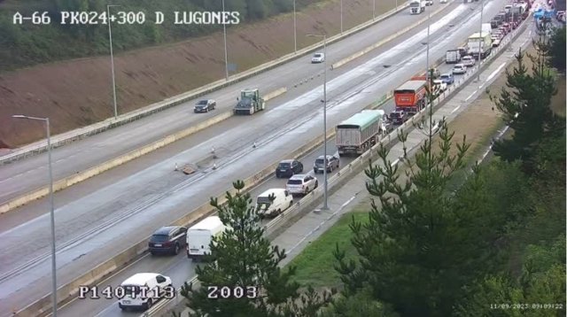 Imagen de una de las Cámaras de Tráfico ubicada en la A-66.