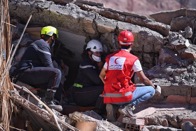 Rescate de víctimas del terremoto en Marruecos