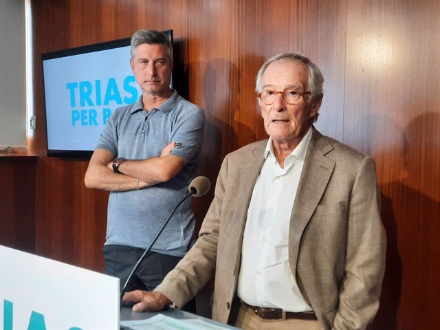 El líder de TriasxBCN, Xavier Trias, i el seu portaveu, Jordi Martí